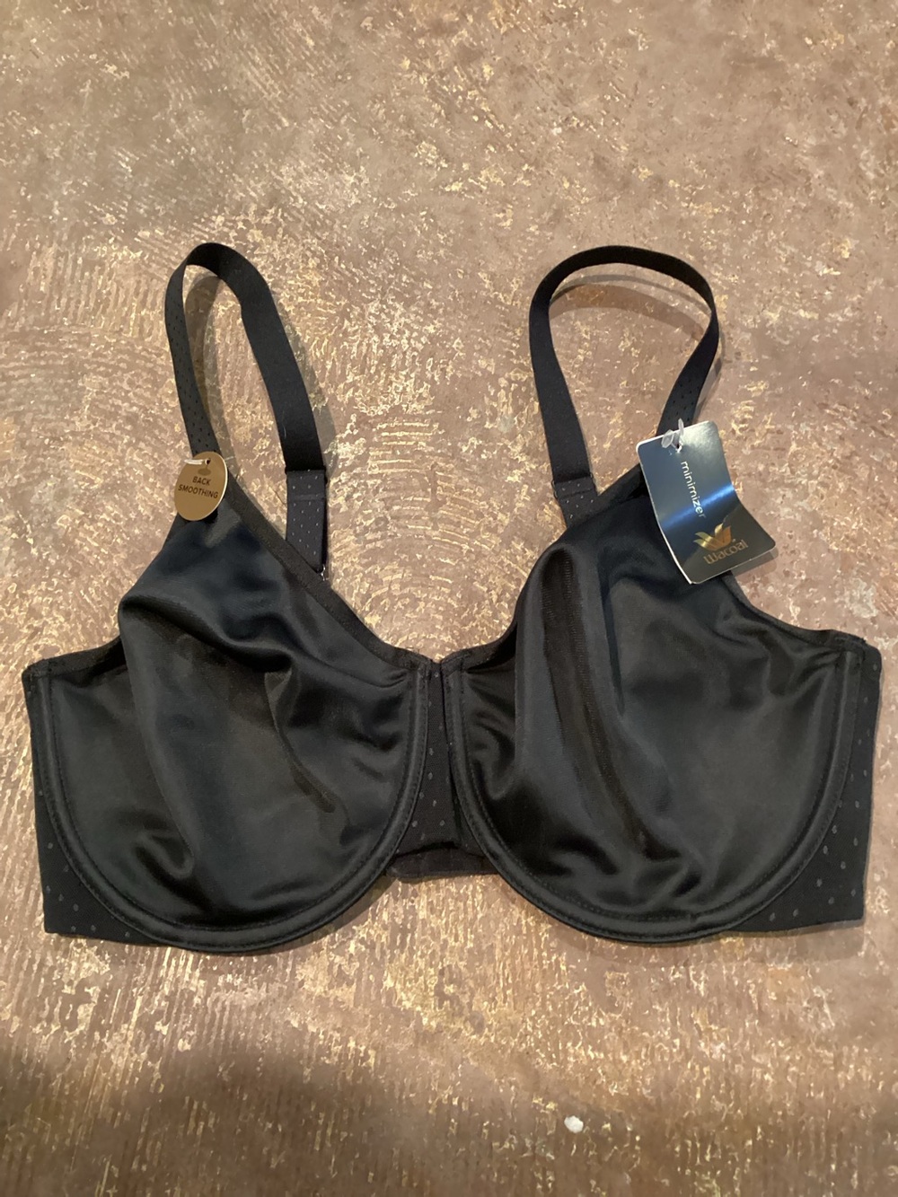 Wacoal Back Appeal Minimizer Underwire Bra Black 34DDD NWT Style 857303